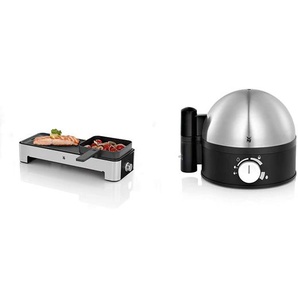 Eierkocher für 1-2 Eier 1000 W /& Küchenminis 2-Eier-Kocher 250 W kleiner Elektrogrill mit kompakter Grillfläche WMF Küchenminis Tischgrill für 2 mit Gemüsepfännchen