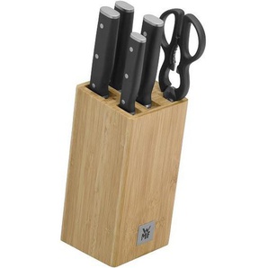 WMF Messerblock, Holz, Metall, 6-teilig, Bambus, Kochen, Küchenmesser, Messersets