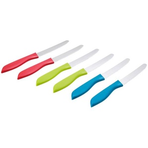 WMF Messerset Bunt, Kunststoff, 6-teilig, ergonomischer Griff, Kochen, Küchenmesser, Messersets