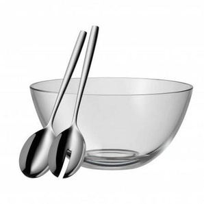 WMF Salatset Taverno, Glas, 2-teilig, rund, rostfrei, Essen & Trinken, Geschirr, Schalen & Schüsseln, Salatschüsseln