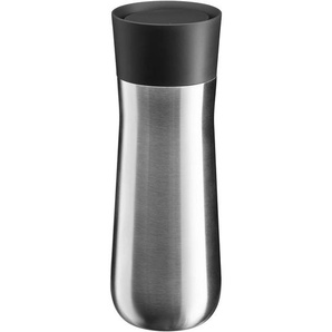 WMF Thermobecher Impuls, Metall, 0,35 L, 8x22.4x8 cm, doppelwandig, abnehmbarer Deckel, Ausgießen per Knopfdruck, Kaffee & Tee, Tassen, Thermobecher