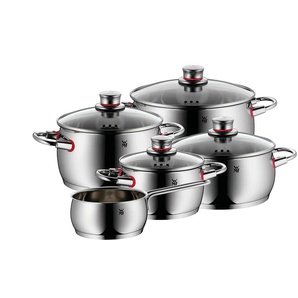 WMF Topf-Set 5er Set Quality One ¦ silber ¦ Edelstahl ¦ Maße (cm): B: 32 H: 28