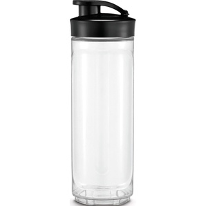 WMF Trinkflasche Kult X Mix & Go Trinkflaschen Gr. 0,6 ml, schwarz (transparent, schwarz) Trinkflaschen Küchenmaschinen-Aufsätze