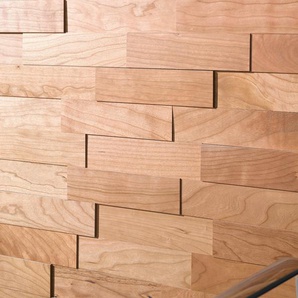 WODEWA Verkleidungspaneel 200 - Kirschbaum Paneele mit 3D-Effekt, kirschbaumfarben Gr. (100 tlg.), braun (holzoptik) Verblendsteine Paneele