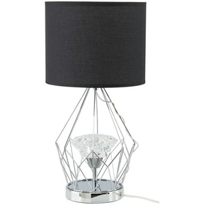 Wofi LED-Tischleuchte, Chrom in Kristalloptik ¦ silber ¦ Maße (cm): H: 45  Ø: 25