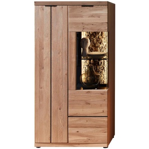 Wohn-Concept Donna Vitrine links Wildeiche Massivholz