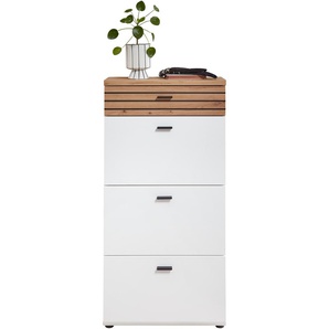 Wohn-Concept Fresno Schuhschrank Holzwerkstoff Weiß matt/Eiche