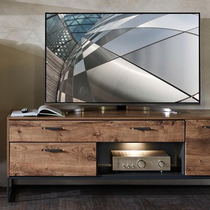 Wohn-Concept Manhattan TV-Board Holzwerkstoff/Metall Haveleiche
