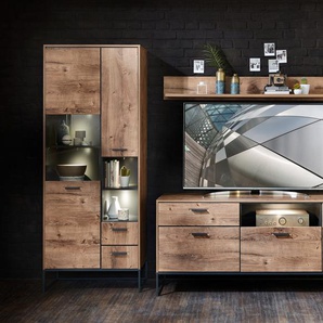 Wohn-Concept Manhattan TV-/Wohnlösung Holzwerkstoff/Metall