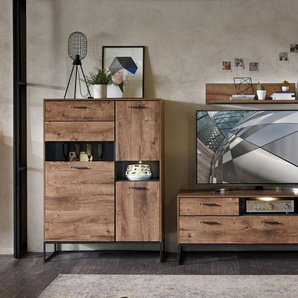 Wohn-Concept Manhattan TV-/Wohnlösung Holzwerkstoff/Metall