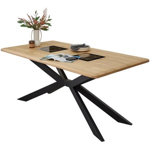 Wohn-Concept Montana Esstisch Wildeiche Massivholz/Metall
