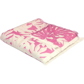 Wohndecke ADAM Jungle Wohndecken Gr. B/L: 150 cm x 210 cm, pink Baumwolldecken GOTS zertifiziert - nachhaltig aus Bio-Baumwolle, Kuscheldecke