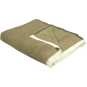 Wohndecke ADAM Stripes Wohndecken Gr. B/L: 150 cm x 210 cm, braun Baumwolldecken