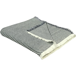 Wohndecke ADAM Stripes Wohndecken Gr. B/L: 150 cm x 210 cm, grau (dunkelgrau) Baumwolldecken GOTS zertifiziert - nachhaltig aus Bio-Baumwolle, Kuscheldecke