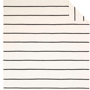 Wohndecke BUGATTI Wohndecken Gr. B/L: 150 cm x 200 cm, schwarz-weiß (wollweiß, schwarz) Decken