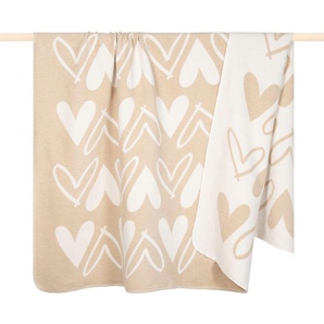 Wohndecke Heart, PAD, mit Wendefunktion und geketteltem Zierstich