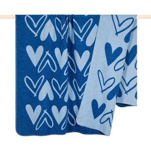 Wohndecke Heart, PAD, mit Wendefunktion und geketteltem Zierstich