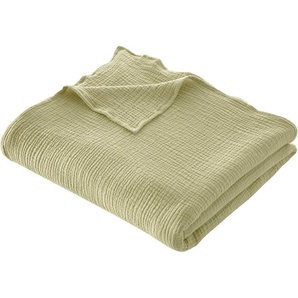 Wohndecke HEVIN, LeGer Home by Lena Gercke, Tagesdecke im Baumwoll-Crinkle-Effekt, Musselin, Kuscheldecke