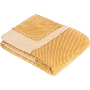 Wohndecke Jacquard Decke Austin, IBENA, einfarbig, Kuscheldecke