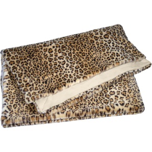 Wohndecke MESANA Leopard Wohndecken Gr. B/L: 150 cm x 200 cm, braun Kunstfaserdecken aus hochwertigem Fellimitat