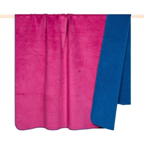 Wohndecke PAD HOBART Wohndecken Gr. B/L: 150 cm x 200 cm, pink (pink, blue) Decken