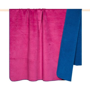 Wohndecke PAD HOBART Wohndecken Gr. B/L: 150 cm x 200 cm, pink (pink, blue) Decken Made in Europe