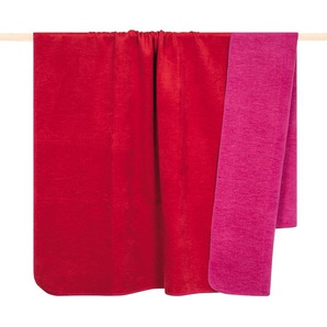 Wohndecke PAD HOBART Wohndecken Gr. B/L: 150 cm x 200 cm, rot (red, pink) Decken Made in Europe