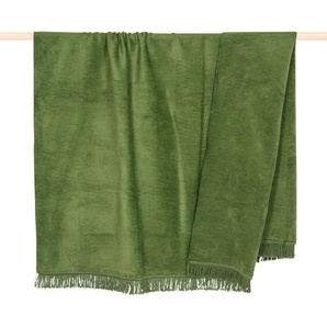 Wohndecke PAD SYDNEY Wohndecken Gr. B/L: 150 cm x 200 cm, grün (dark green) Decken