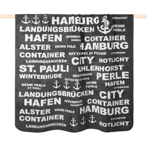 Wohndecke PAD TYPO HAMBURG Wohndecken Gr. B/L: 150 cm x 200 cm, grau (dakr grey) Decken Made in Europe
