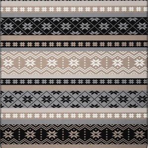 Wohndecke Winter Braid, Biederlack, mit Zierstich