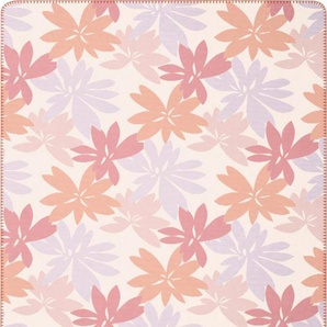 Wohndecke Plumeria Parfait, Biederlack, mit modermem Blumenmuster