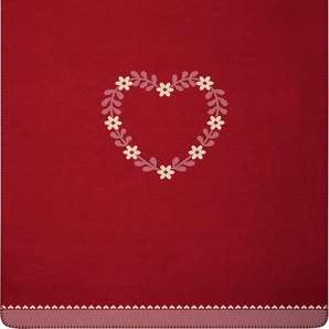 Wohndecke Wohndecke Heartwarming, Biederlack, im romantischen Design