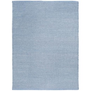 Wohnidee Wollteppich Wohnidee Liv Hellblau Rechteckig 160x230 cm (BxT) Baumwolle