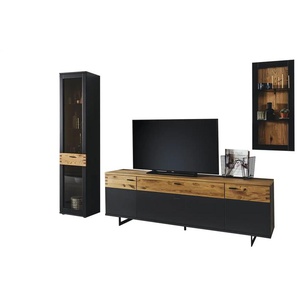 Wohnkombination - grau - Materialmix - 240 cm - 201 cm - cm 50,0 | Möbel Kraft
