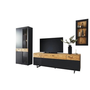 Wohnkombination - grau - Materialmix - 285 cm - 201 cm - cm 50,0 | Möbel Kraft