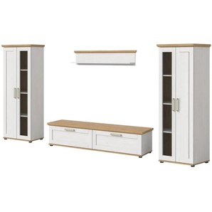 Wohnkombination   ¦ holzfarben ¦ Maße (cm): B: 336 H: 161