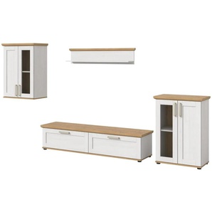 Wohnkombination   ¦ holzfarben ¦ Maße (cm): B: 336 H: 161
