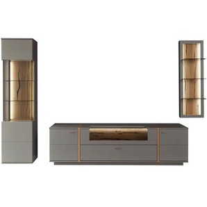 Wohnkombination Sella - grau - Materialmix - 316 cm - 207 cm - cm 50,0 | Möbel Kraft