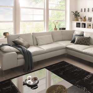 Wohnlandschaft 16540 Valentinoo in cream white, inklusive Sitztiefenverstellung