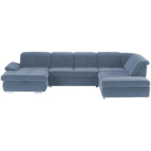 Lounge Collection Wohnlandschaft Mikrofaser  Affair ¦ blau ¦ Maße (cm): B: 371 H: 100 T: 260.0