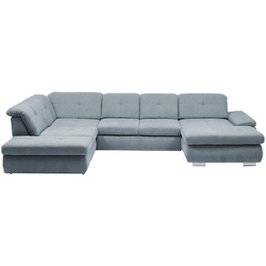 Lounge Collection Wohnlandschaft Flachgewebe  Affair ¦ blau ¦ Maße (cm): B: 371 H: 100 T: 260