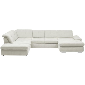 Lounge Collection Wohnlandschaft Flachgewebe  Affair ¦ creme ¦ Maße (cm): B: 371 H: 100 T: 260.0