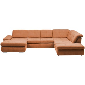 Lounge Collection Wohnlandschaft Flachgewebe  Affair ¦ orange ¦ Maße (cm): B: 371 H: 100 T: 260.0