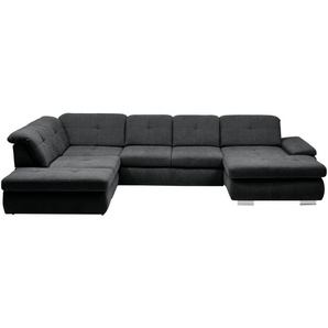 Lounge Collection Wohnlandschaft Flachgewebe  Affair ¦ schwarz ¦ Maße (cm): B: 371 H: 100 T: 260.0