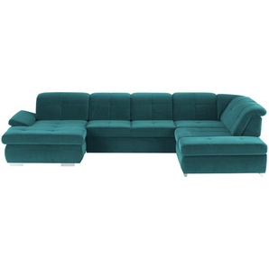 Lounge Collection Wohnlandschaft Mikrofaser  Affair ¦ türkis/petrol ¦ Maße (cm): B: 371 H: 100 T: 260.0