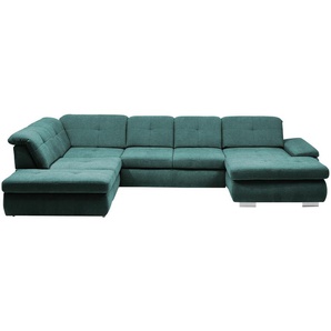 Lounge Collection Wohnlandschaft Flachgewebe  Affair ¦ türkis/petrol ¦ Maße (cm): B: 371 H: 100 T: 260.0