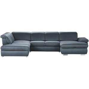 Lounge Collection Wohnlandschaft mit verschiedenen Funktionen Amanda ¦ blau ¦ Maße (cm): B: 379 H: 85 T: 260.0