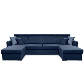 Wohnlandschaft mit Schlaffunktion Mils - blau - Materialmix - 280 cm - 97 cm | Möbel Kraft