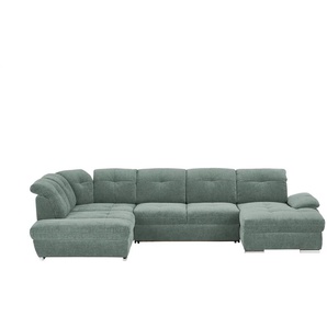 Wohnlandschaft - blau - Materialmix - 377 cm - 103 cm - cm 246,0 | Möbel Kraft