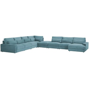 Wohnlandschaft Branna - türkis/petrol - Materialmix - 502 cm - 88 cm - cm 412,0 | Möbel Kraft